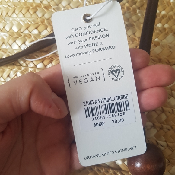 Urban Expression straw bag, brand new with tag on, vegan - Picture 3 of 8